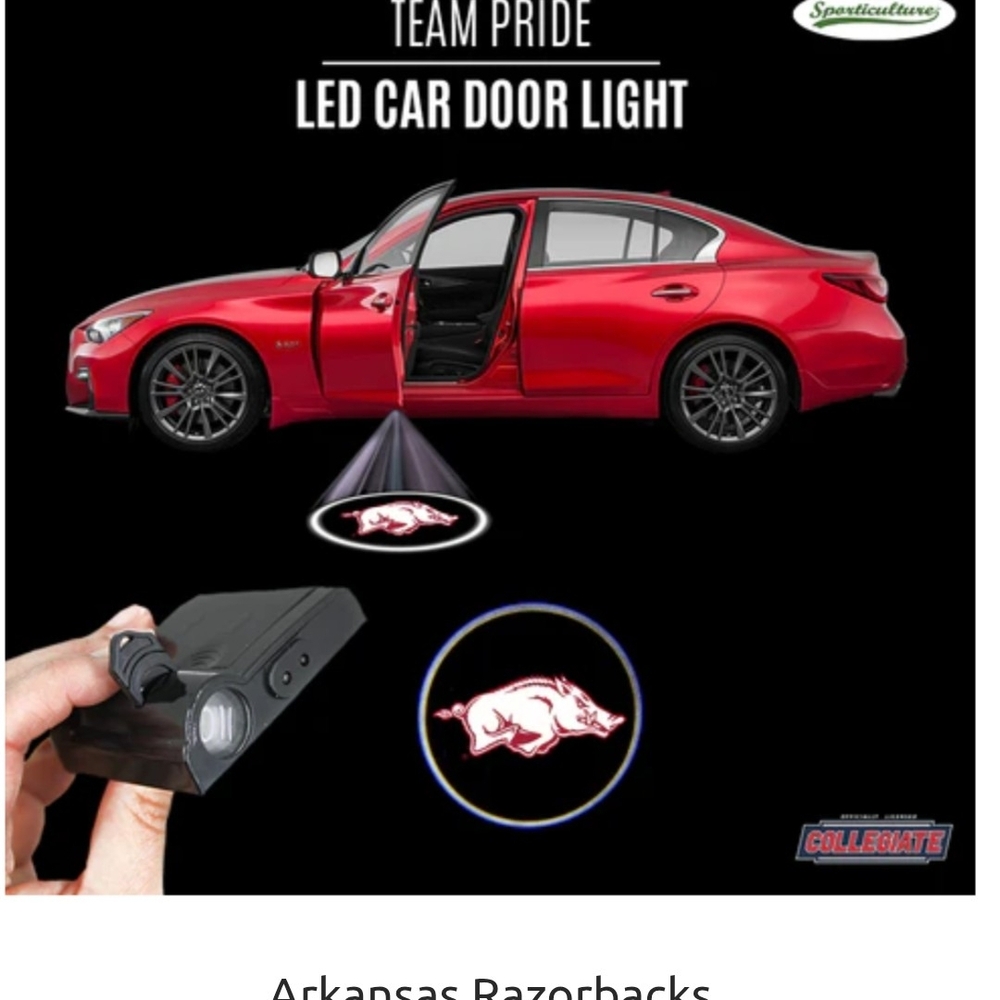Razorbacks! LED Car Door Light - Red